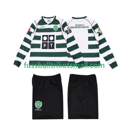 Fußballtrikots Sporting Lissabon 2001 2003 Retro Kinder Langarm Heimtrikotsatz kaufen